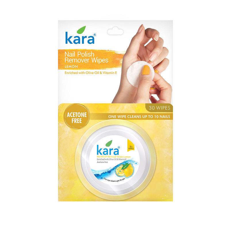Kara Nail Polish Remover Wipes Lemon Kara Nail Polish Remover Wipes Lemon Online In India Nykaa