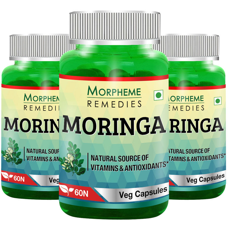 Morpheme Moringa 500mg Extract - 60 Veg Caps (3 Bottles)