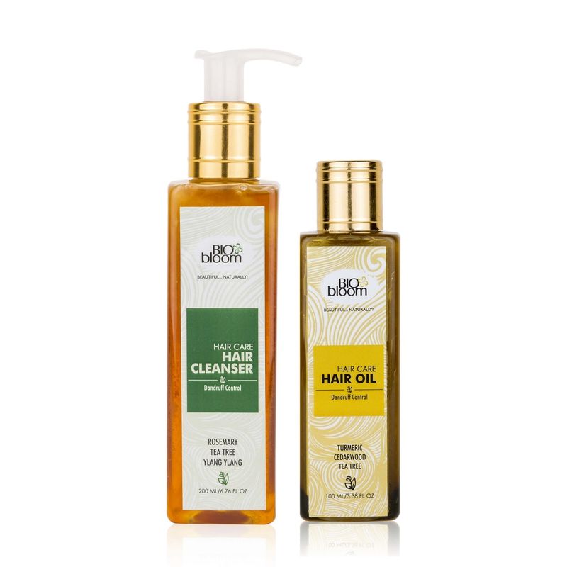 Biobloom Anti Dandruff Solution - Sulfate Free Shampoo, 200 Ml & LLP Free Hair Oil, 100 Ml
