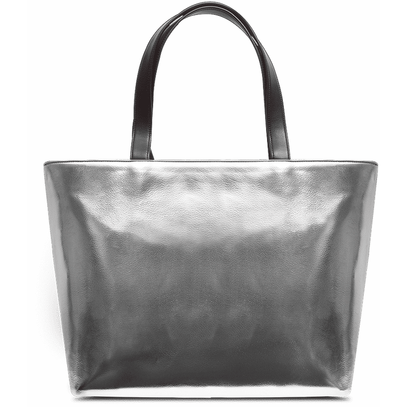 Dailyobjects Tote Bags Silver Metallic Fatty Dailyobjects Silver Metallic Fatty Tote Bag